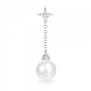 Mono Silver Festival Dropping Earring With Pearl
