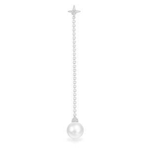 Mono Silver Festival Long Earring With Pearl