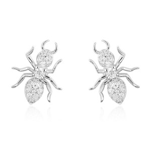 Silver 'ants' Stud Earrings