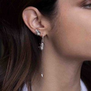 Silver 'ants' Stud Earrings