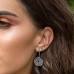 Asymmetric Silver Mandala Earrings