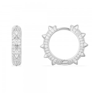 Silver 'hérisson' Hoop Earrings
