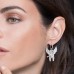 Asymmetric Silver L'aviateur Earrings