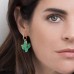 Asymmetric Yellow Silver Arc-en-ciel Cactus Earrings