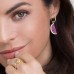Asymmetric Yellow Silver Arc-en-ciel  Watermelon Earrings