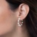 Silver Valentine Hoop Earrings With Pearls