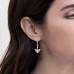 Asymmetric Silver Pink Bee Earrings