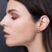 Asymmetric Yellow Silver Intemporel Malachite & Grey Pearl Earrings