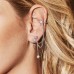 Mono Silver Meteorites Statement Cuff Earring