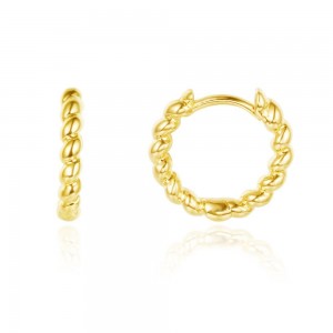 Yellow Silver Soleil Classic Hoop Earrings