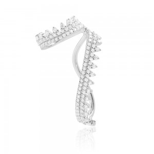 Spike mono Ear cuff - silver