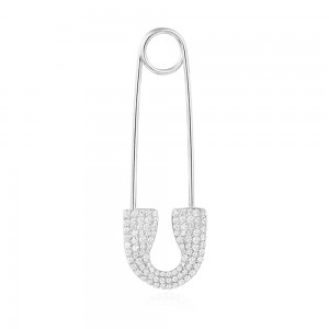 Mono 'Safety Pin' Earring - Silver