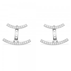Silver Double Line Earrings
