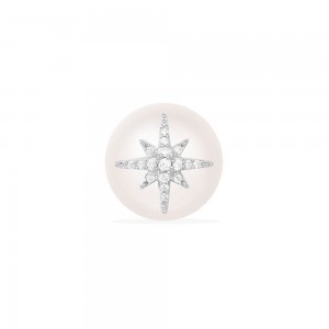 Mono Small Meteorites Stud Earring With Pearl