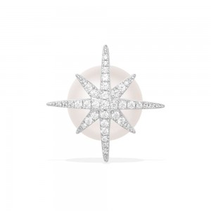 Mono Meteorites Stud Earring With Pearl