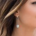 Silver Mono Safety Pin Earring