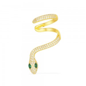 Mono Yellow Silver Serpentine Statement Earcuff