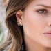 Yellow Silver Mini Hoop Earrings