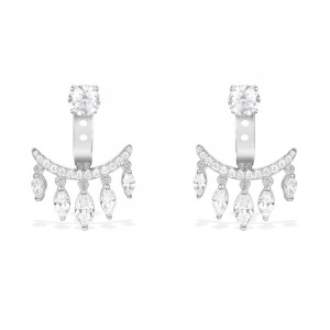 Cascade Underlobe Silver Earrings