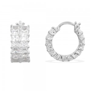 Silver Eclat Stud Earrings
