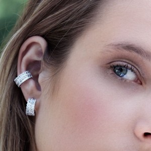Silver Eclat Stud Earrings
