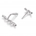 Silver Up And Down Underlobe Earring