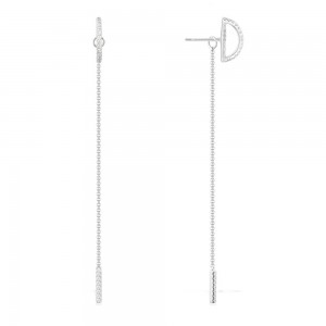 Original Silver Earrings With Chain