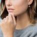 Pink Silver Meteorites Asymmetric Underlobe Earrings