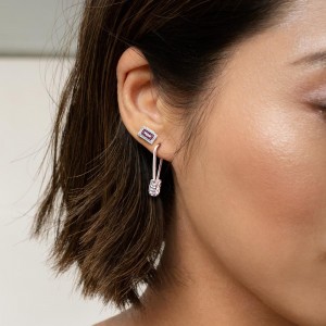 Mono Small Pin - pink silver