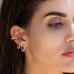 Pink Silver 'hérisson' Mini Hoop Earrings