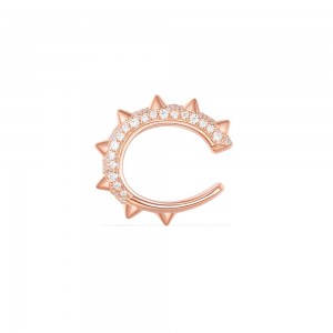 Mono Pink Silver 'hérisson' Ear Jacket