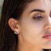 Pink Silver 'spike' Earrings With Pearl