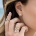 Pink Silver Meteorites Stud Earrings