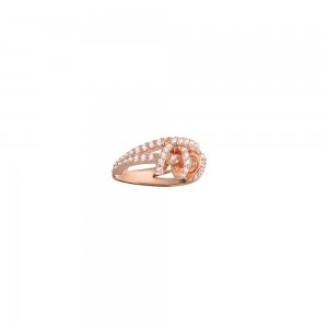 Pink Silver Earjacket With Mini Rings