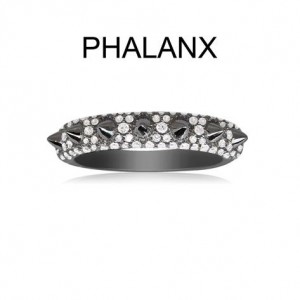 Black Silver Phalanx Ring