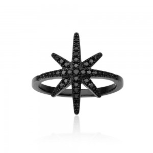 Meteorites Silver Statement Ring