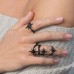Meteorites Silver Statement Ring