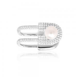 Silver Ring With Pearl