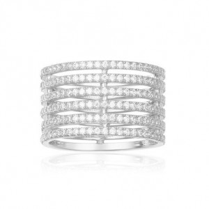 6-line Silver  Ring