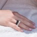Black Silver U-shaped Screw Cuff Ring