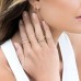 Yellow Silver X-shaped Ring