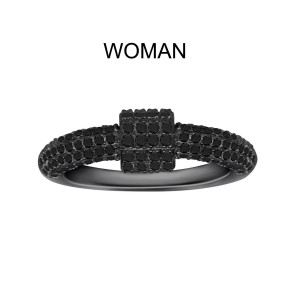 Black Silver Screw Ring (woman)