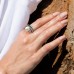 Dark Gray Silver 'spike' Ring With Pearl
