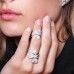 Silver Christmas Ribbon Ring