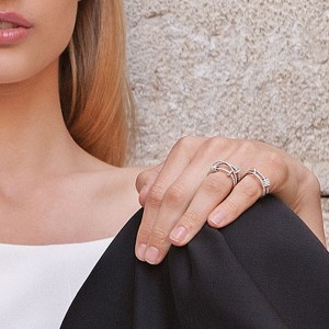 Silver Duo Ring