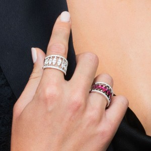 Cascade Marquise Silver Ring