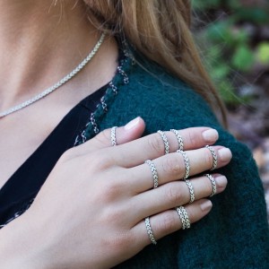 Silver Chain Phalanx Ring