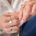 Yellow Silver Star Ring With Mother Of Pearl Coin