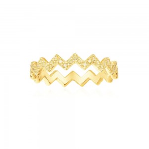 Yellow Up And Down Ring