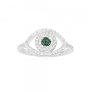 Silver Lucky Eye Ring